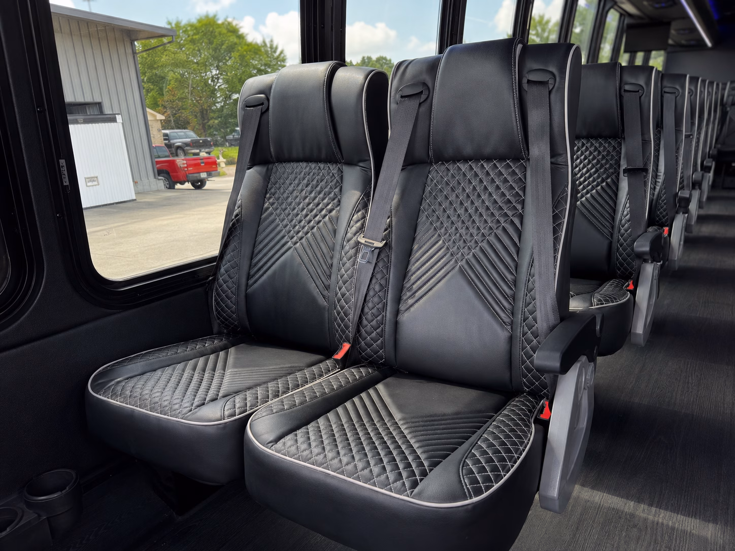 choose the bus color size and amenities that match your wedding day